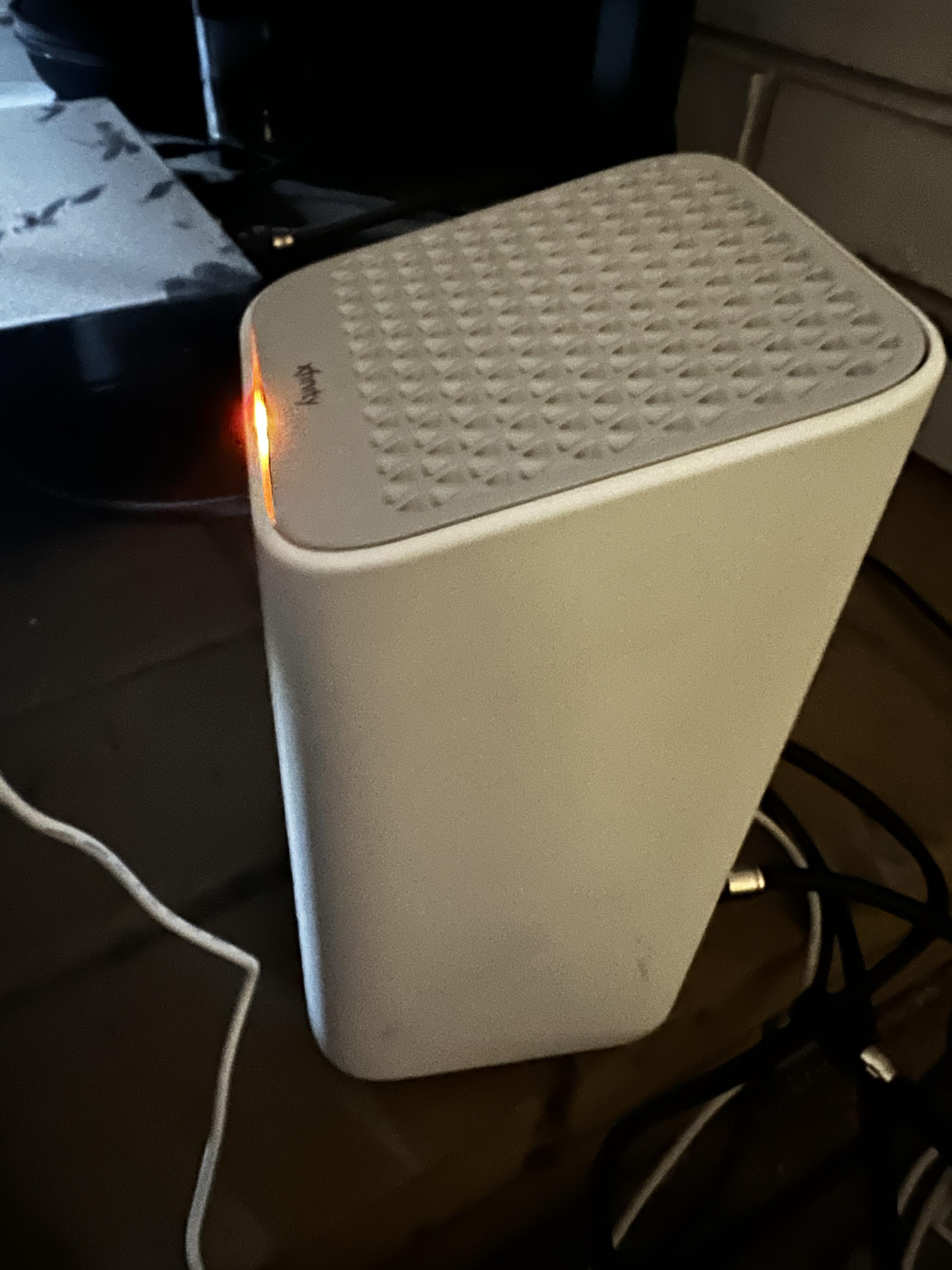 xfinity router blinking orange no internet