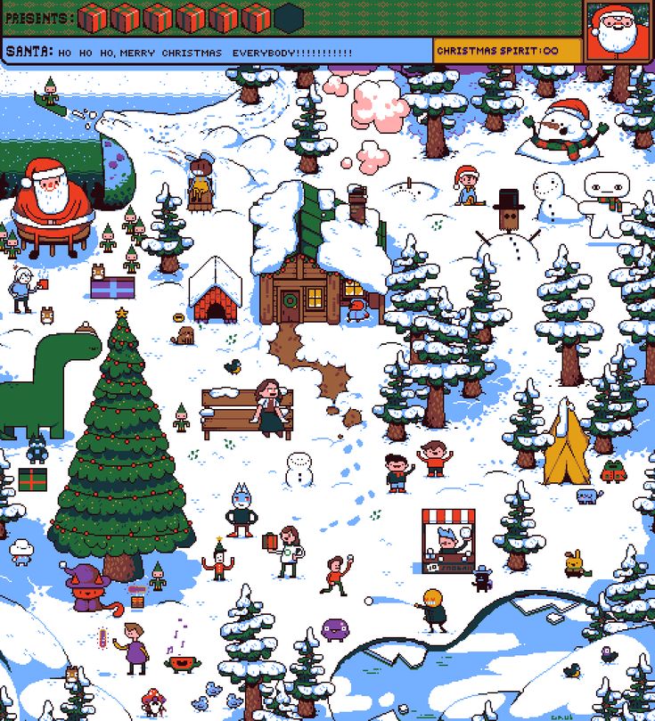 xmas pixel art