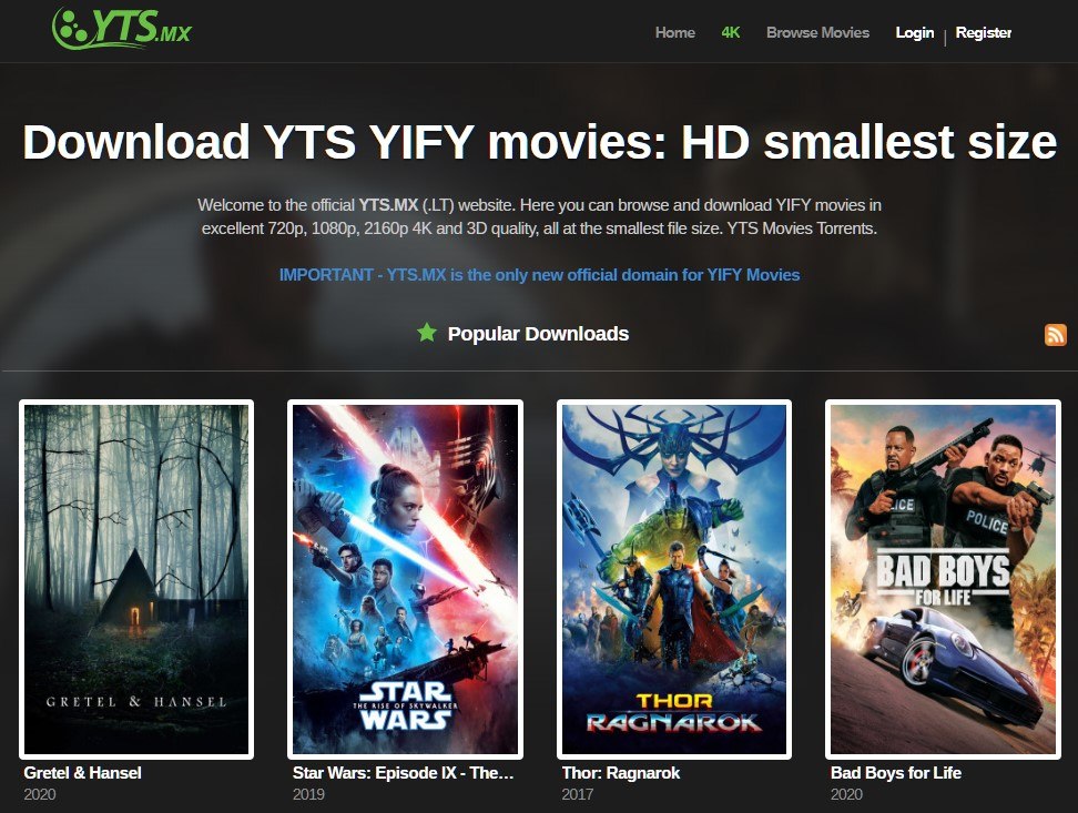 yify movies to