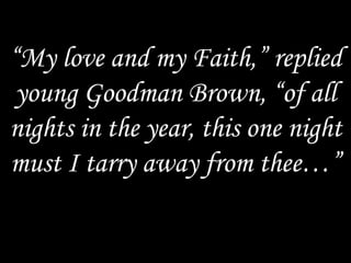 young goodman brown quotes