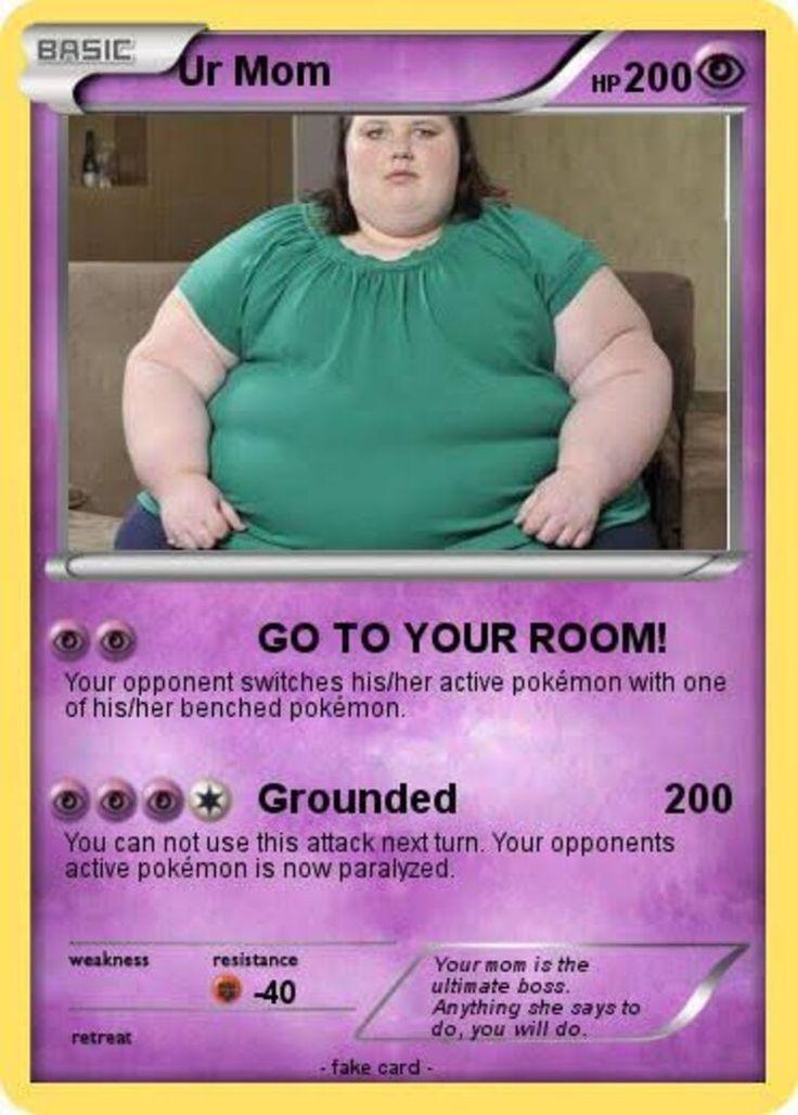 your mom pokemon card